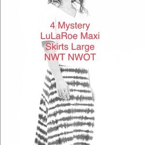 4 Mystery LuLaRoe Maxi Skirts Large NWT NWOT